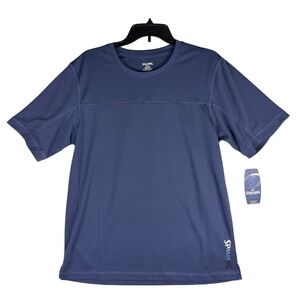 Spalding Mens Gym Essentials Training T-Shirt Crown Blue Medium RLG0002 NEW